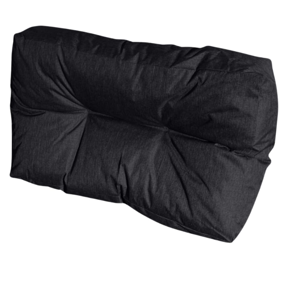 Coussin palette angle en polyester 60x40 cm noir
