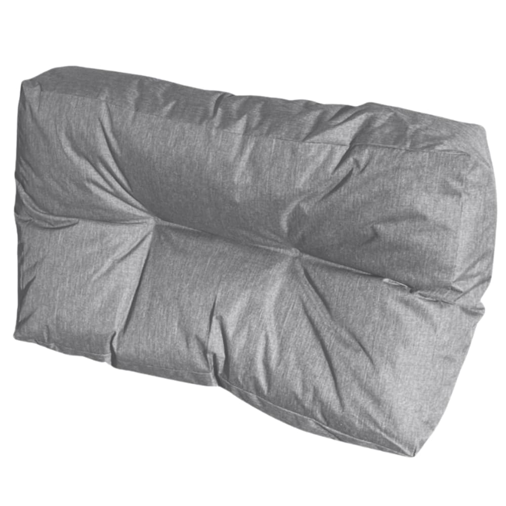 Coussin palette angle en polyester 60x40 cm gris
