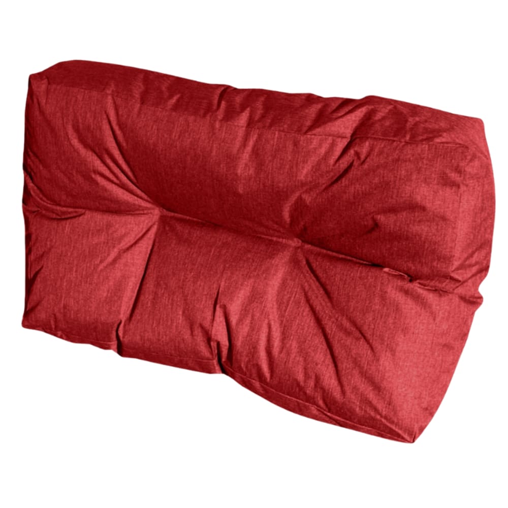 Coussin palette angle en polyester 60x40 cm rouge