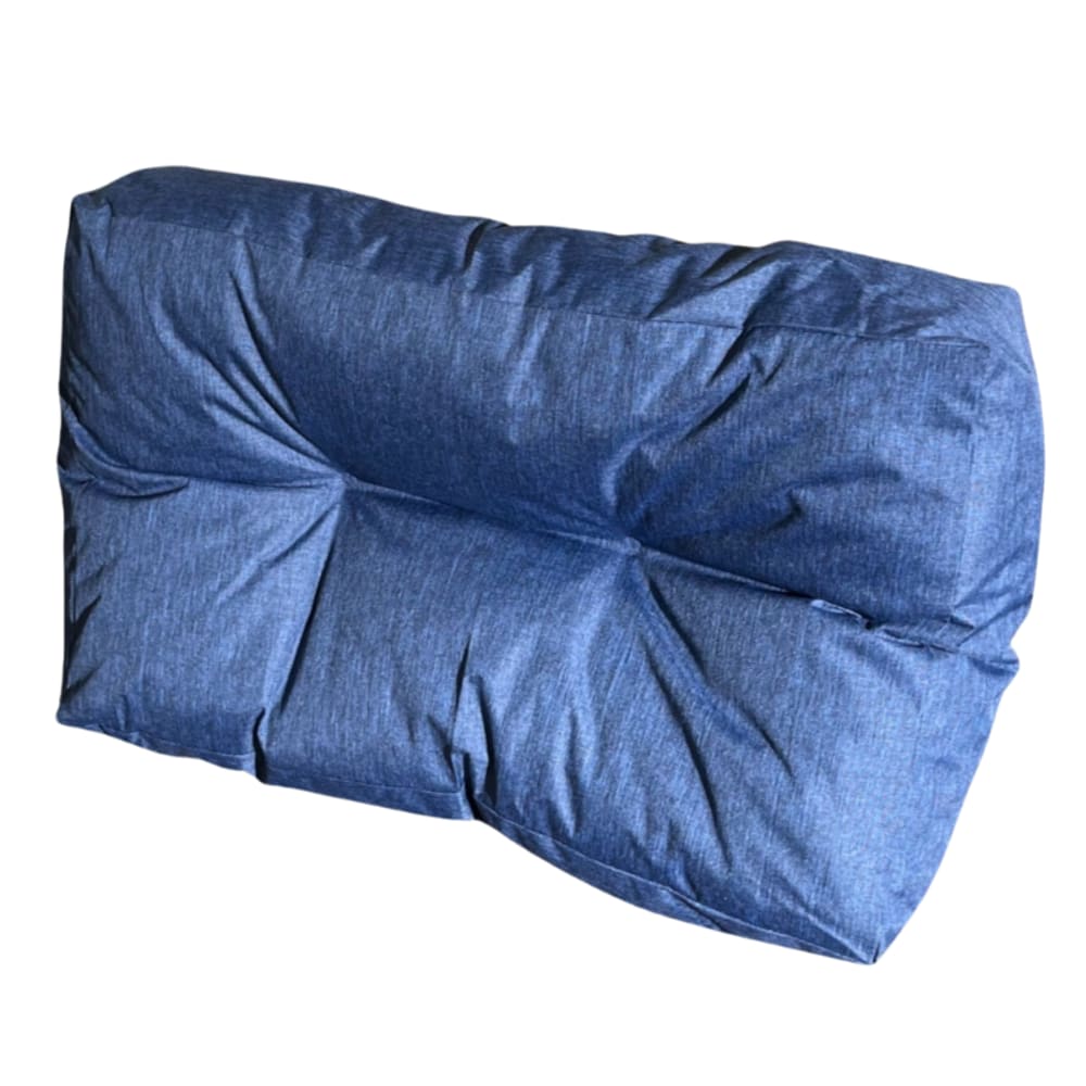 Coussin palette angle en polyester 60x40 cm bleu