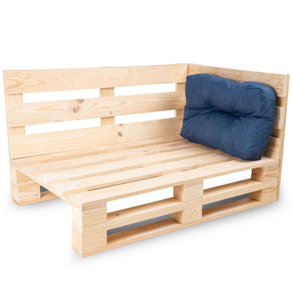 Coussin palette angle en polyester 60x40 cm bleu - Maisons du Monde