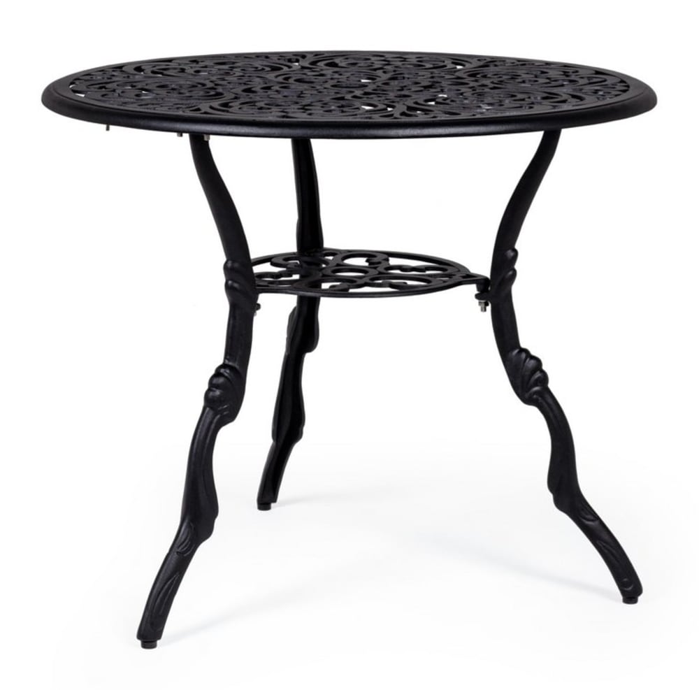 Table ronde en aluminium anthracite Ø80x67 cm