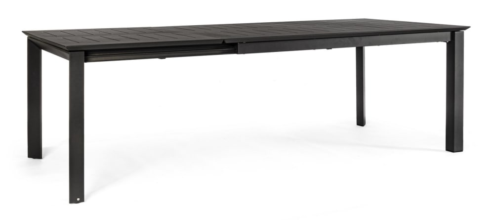 Table extensible en aluminium anthracite 160×100 cm - 240×100 cm