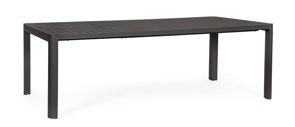 Table extensible en aluminium anthracite 180×100 cm - 240×100 cm