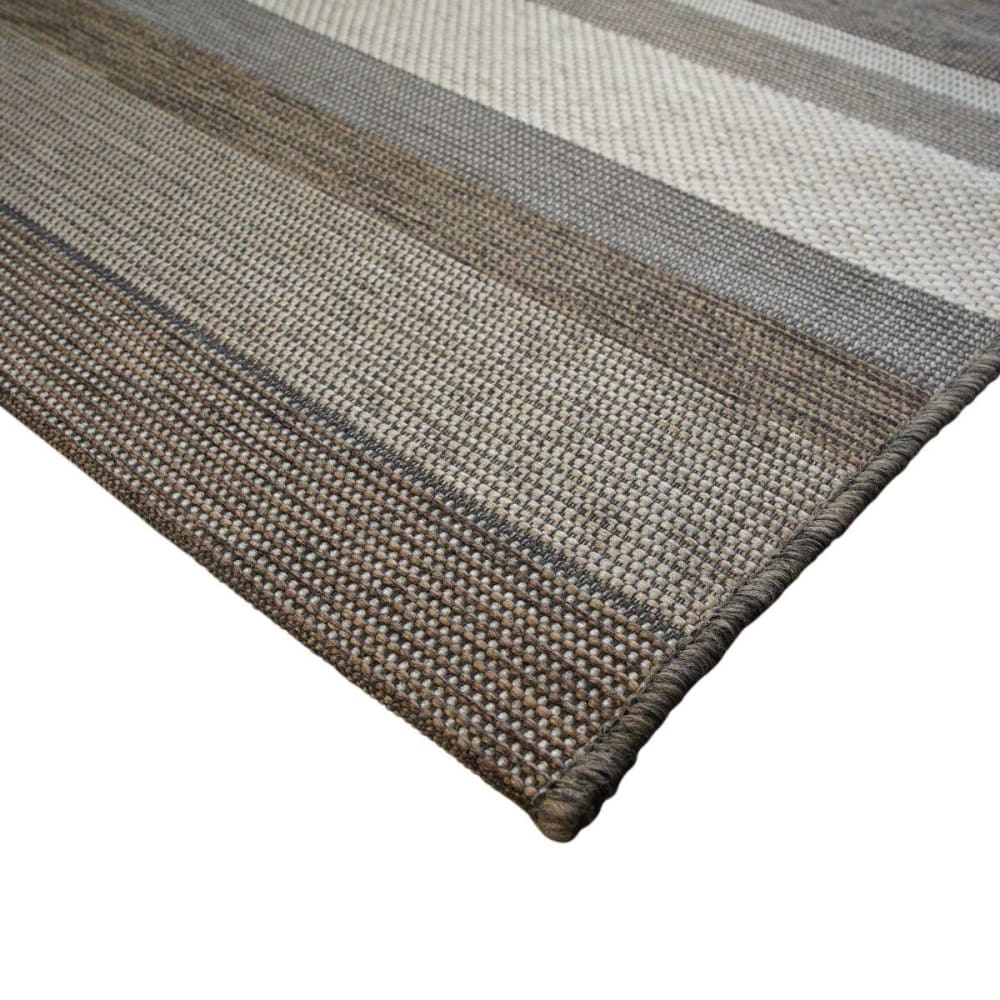 Tapis d'extérieur/intérieur motifs lignes mix beige 160x230 — vue 4