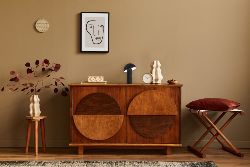 Lampe design en métal noir H23cm — vue 3