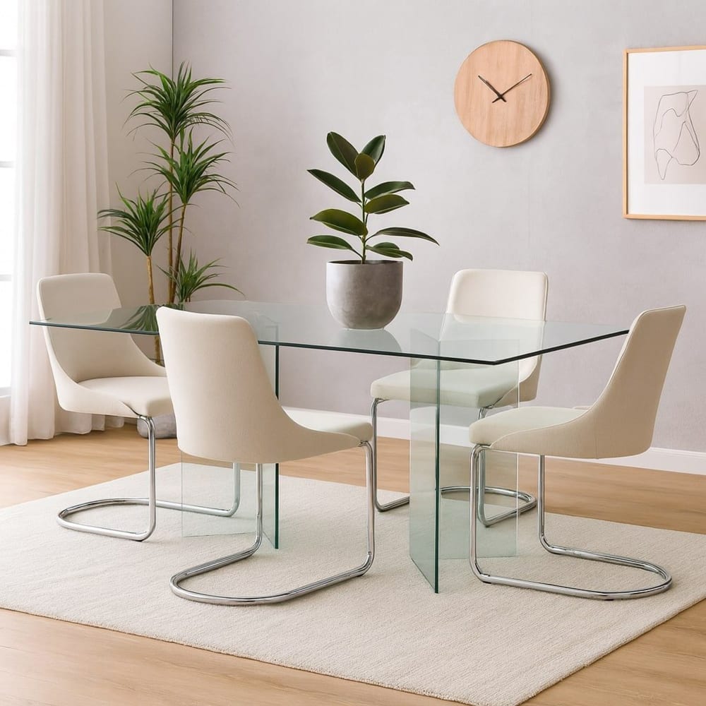 Tables à dîner en verre 180x90 cm - Maisons du Monde