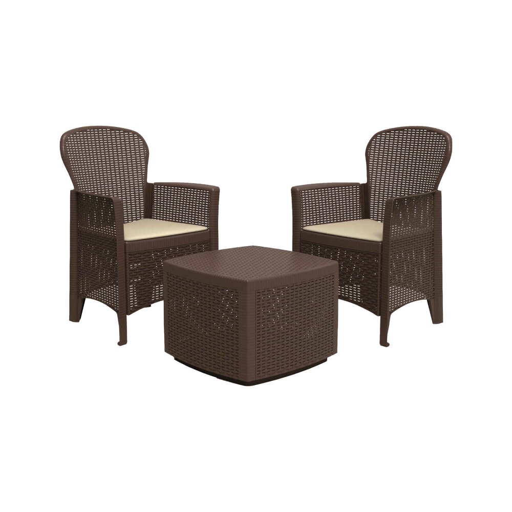Salon d'extérieur marron 59x57cm