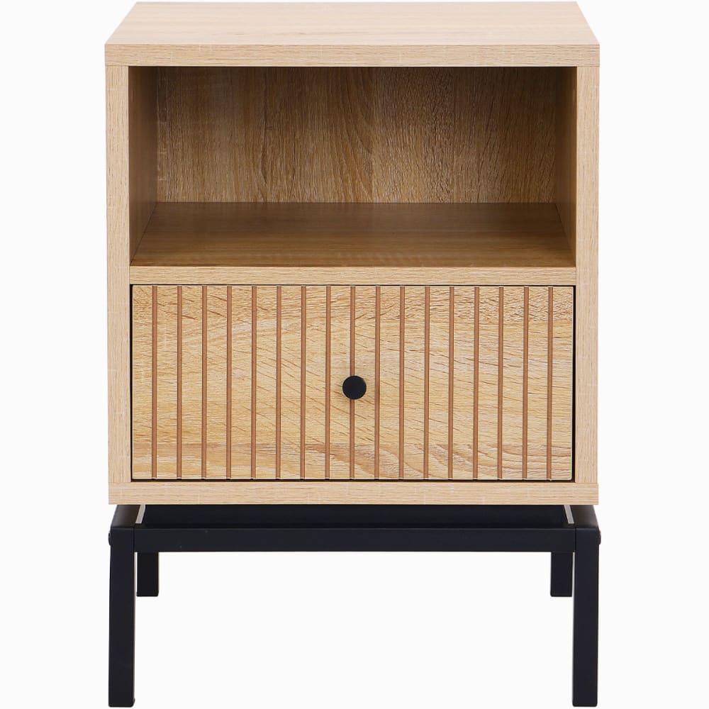 Table de chevet 1 tiroir effet bois 40 cm