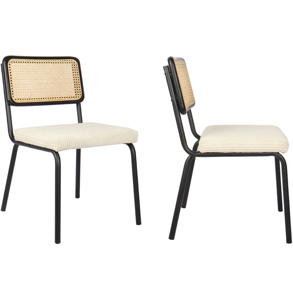 Lot de 2 chaises noires,