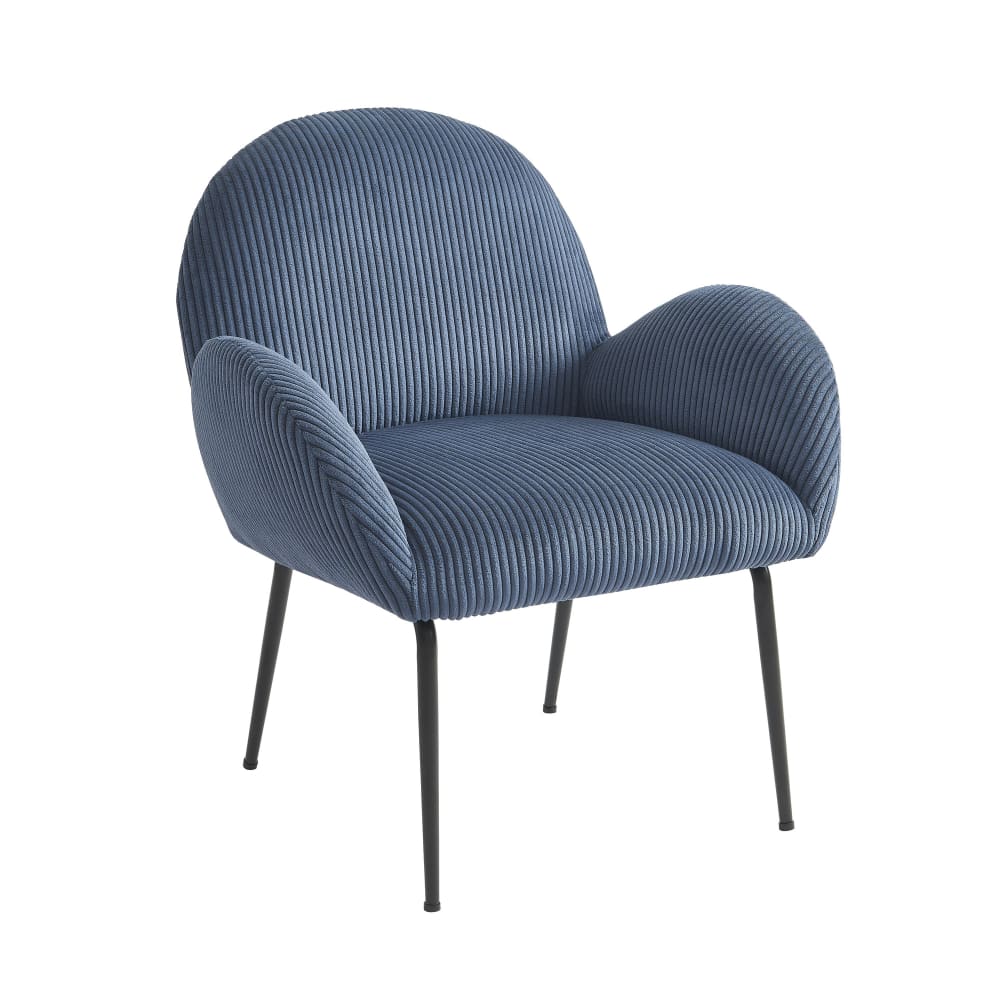 fauteuil  velours côtelé
