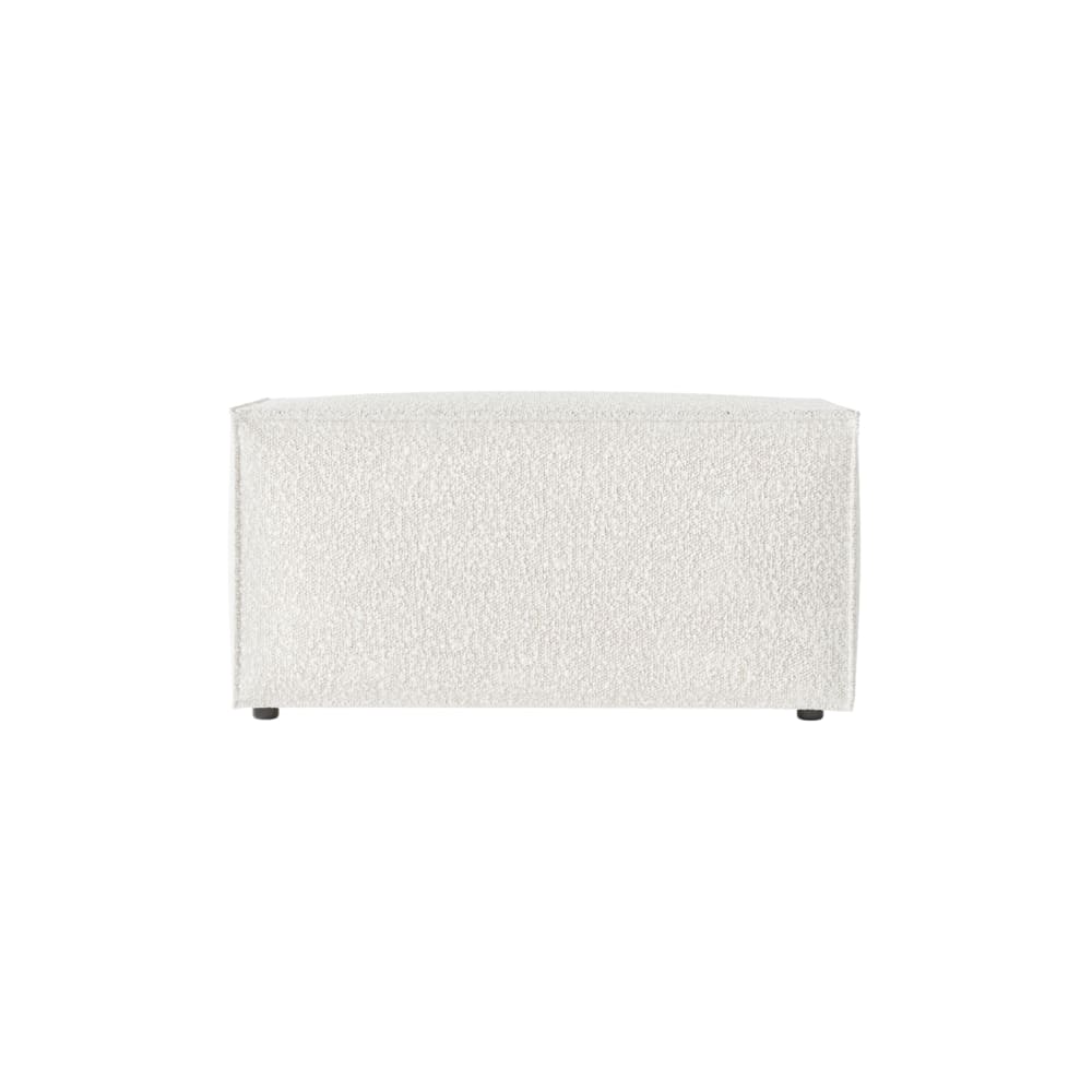 Pouf en tissu bouclette - blanc — Beyit