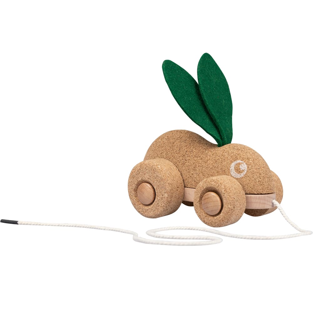 Korko Pull-Kaninchen aus Kork GRÜN HOLZ Baby