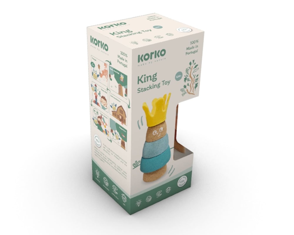 Jouet à empiler roi en liège (Korko) - Image 1