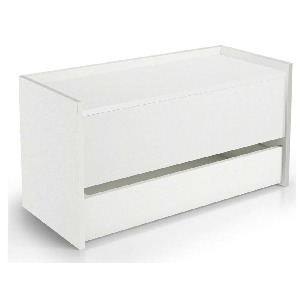 coffre effet bois blanc