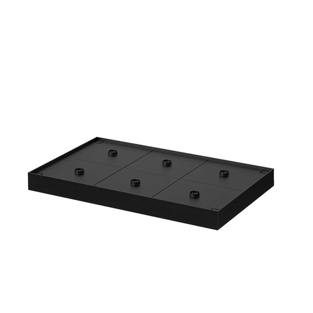 Socle de chargement 6 lampes plastique noir 47cm