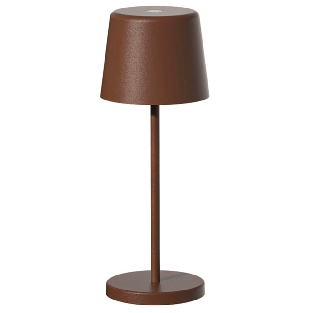 Lampe de table sans fil Acier Marron h22cm