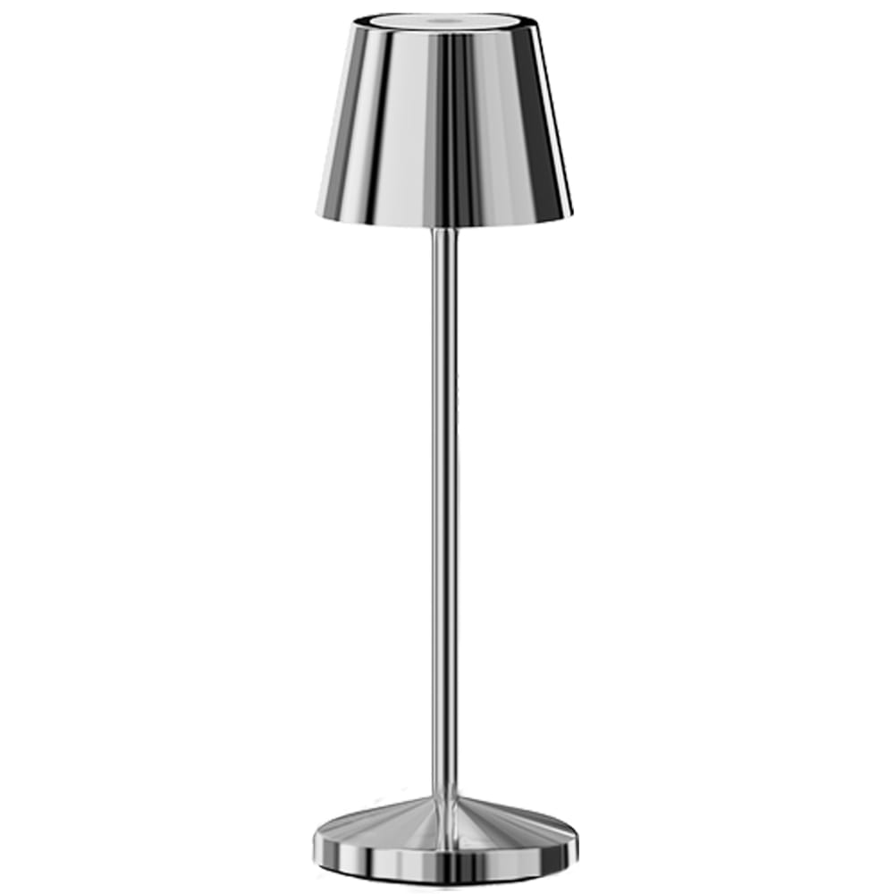 Lampe de table sans fil acier argent h25cm - Maisons du Monde