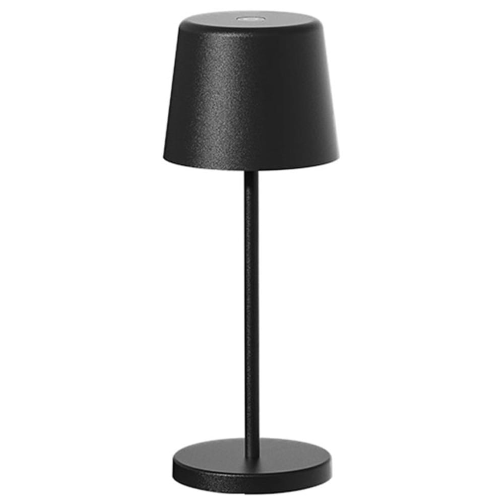 Lampe de table sans fil Acier Noir h22cm