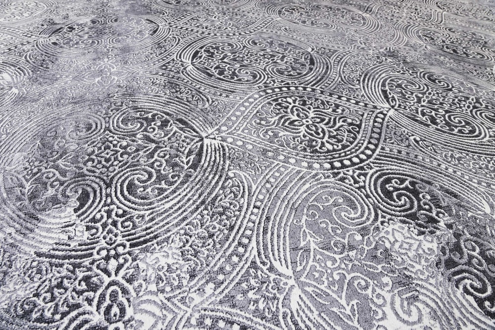 Tapis plat motif cachemire tons de gris130x190 — vue 4