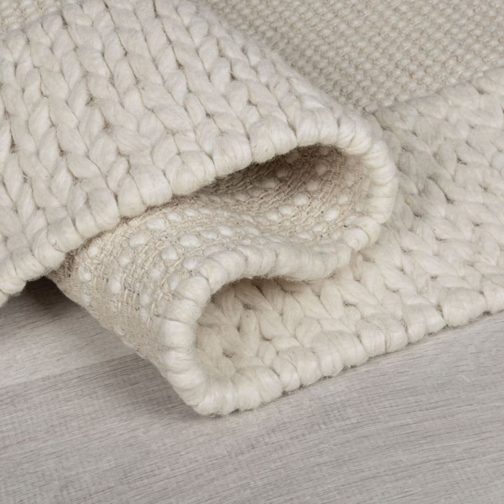 Tapis en laine à bordure beige 200x290cm — vue 4