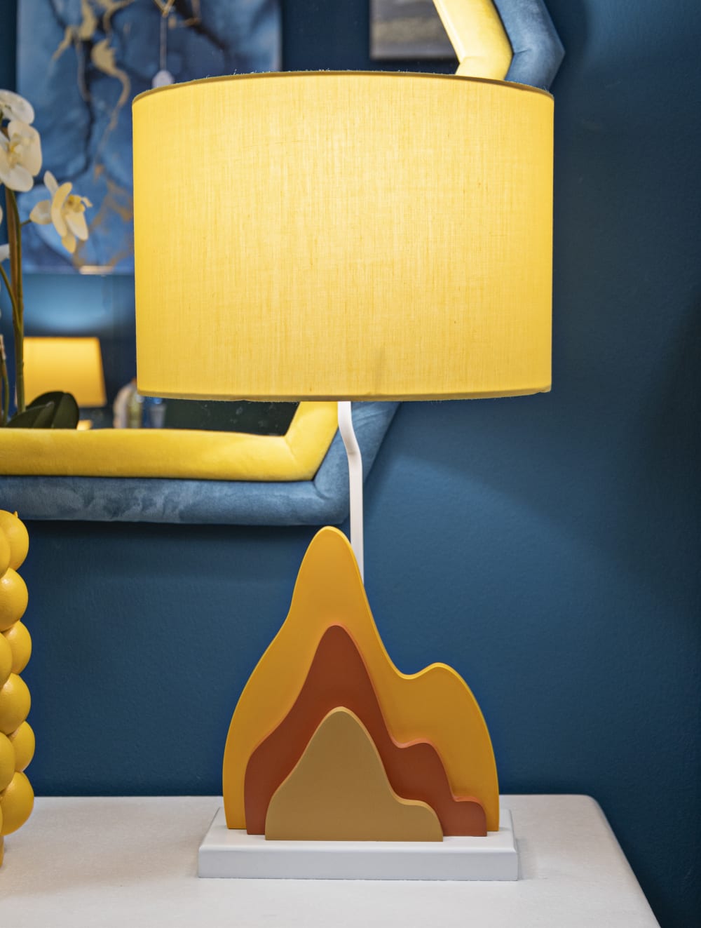 Lampe de table en bois orange 30x57 cm — vue 3