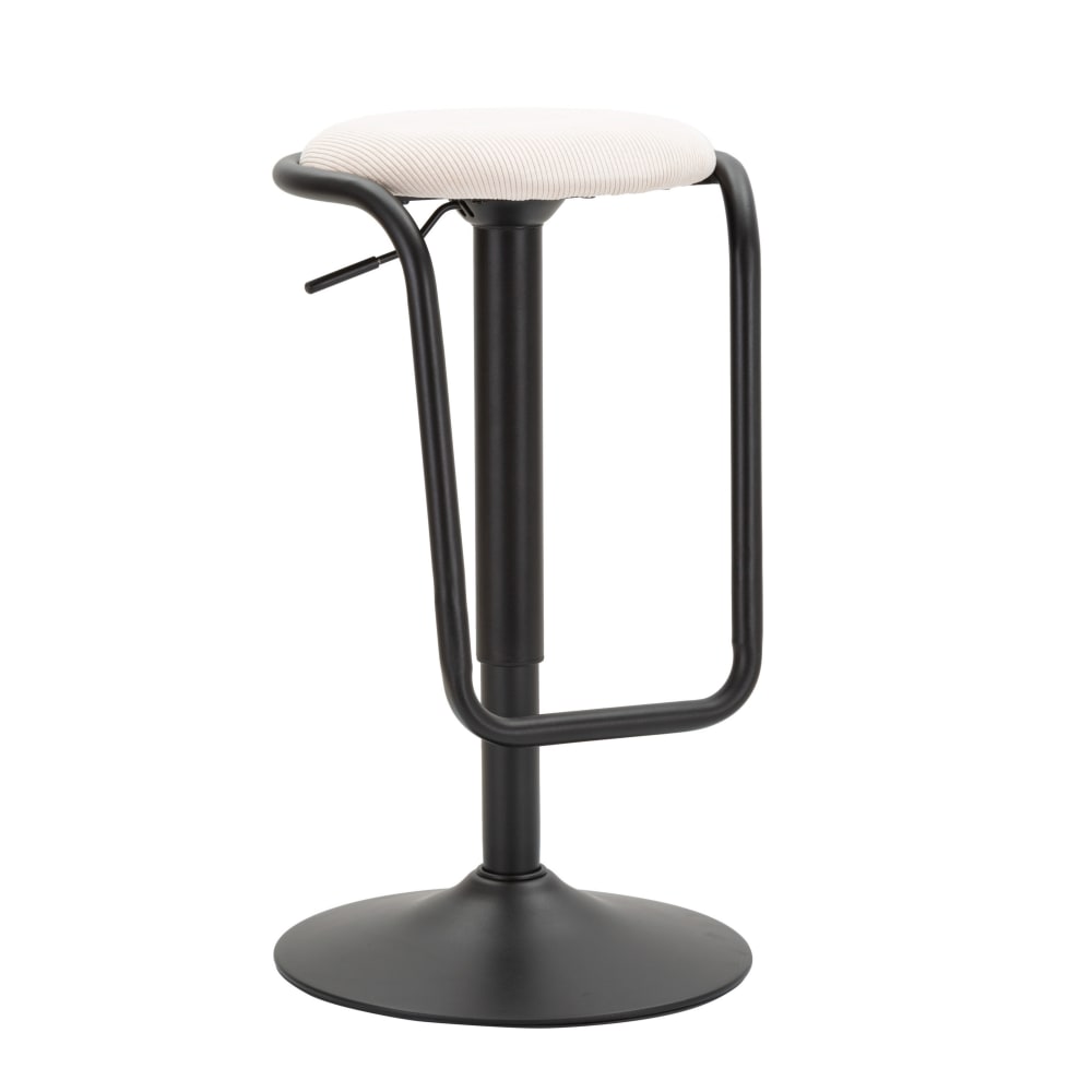 Tabouret de bar en tissu blanc Ø cm 41x61