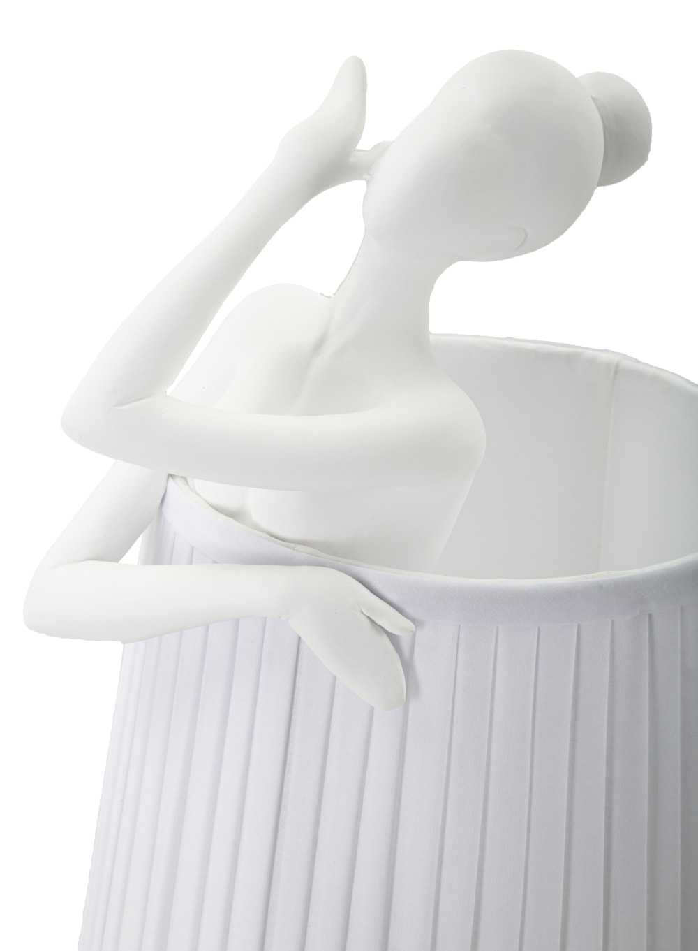 Lampe de table ballerina en résine blanche, 29x25x62,5 cm — vue 4