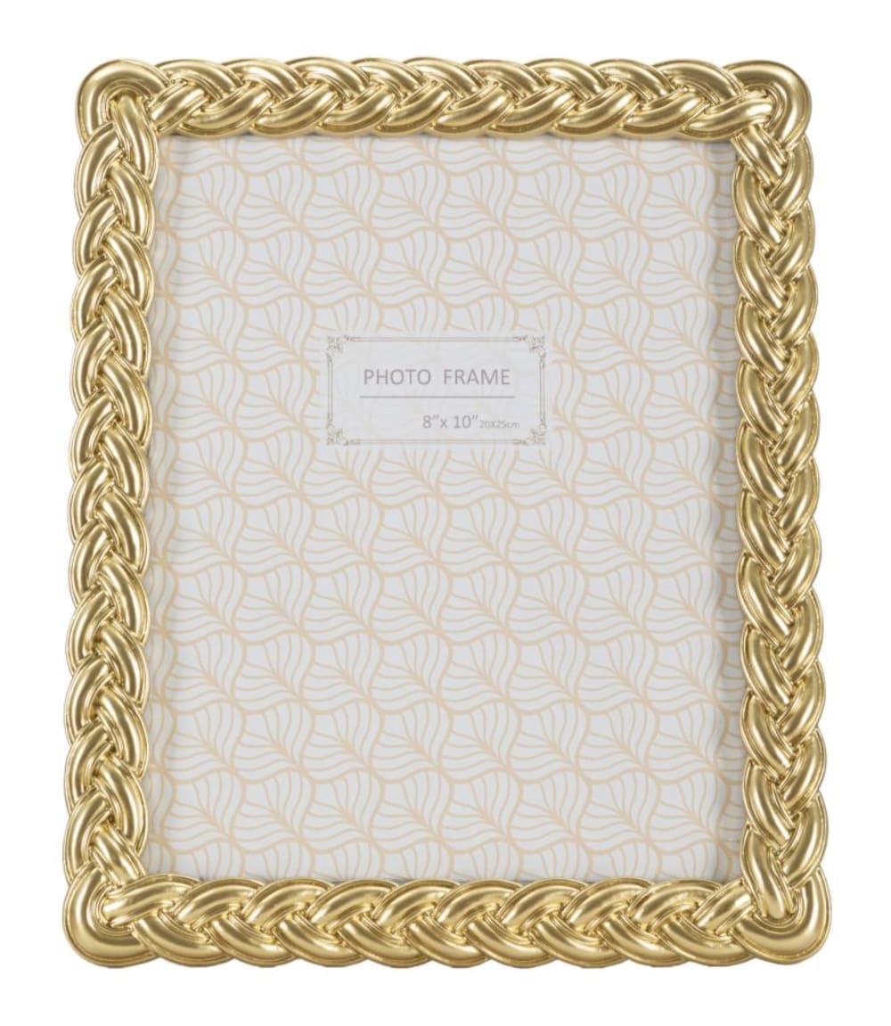Gewebter goldener Harzrahmen 25 x 2 x 30 cm - Maisons Du Monde
