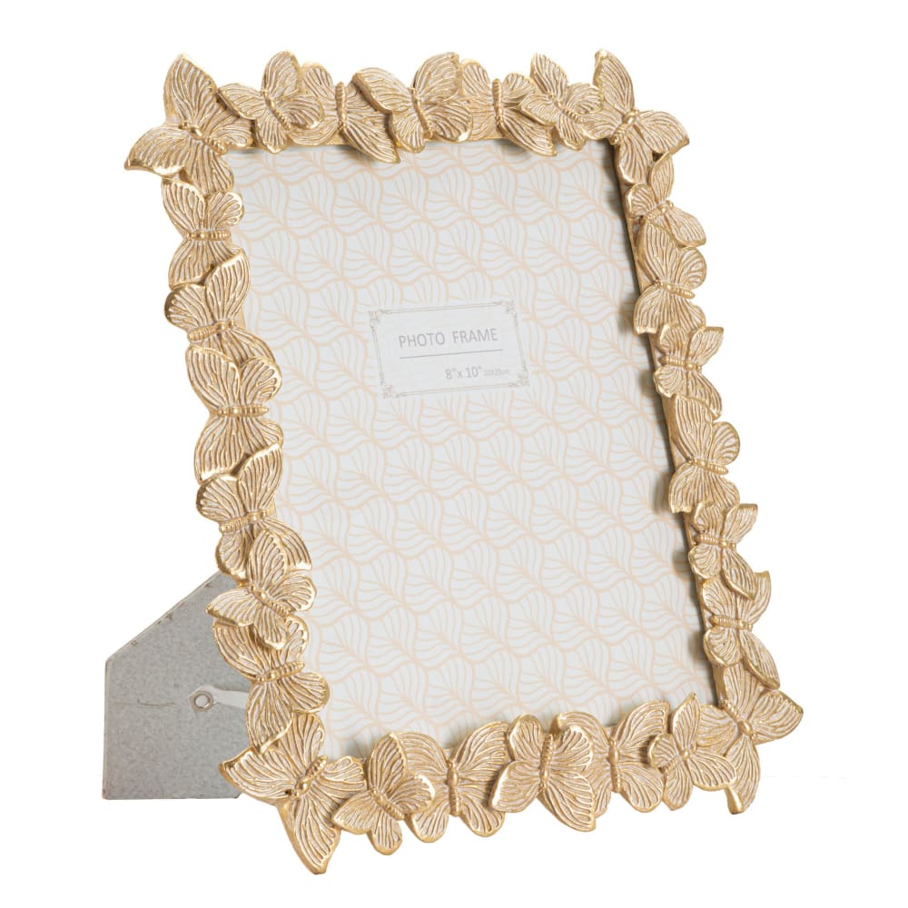 Cadre en résine dorée papillons 27,5x2,6x32,5 cm