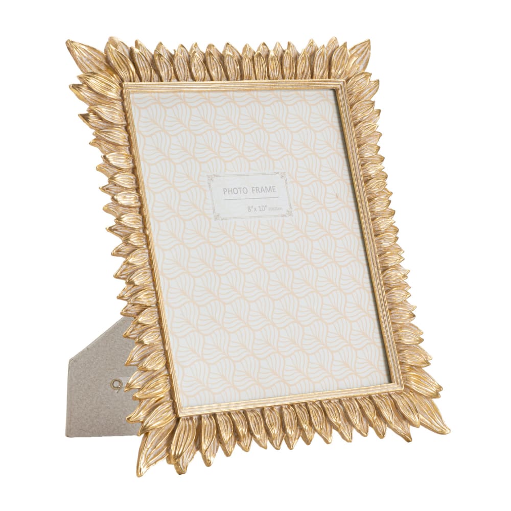 Cadre en résine dorée avec pétales 28,4x2x33,5 cm