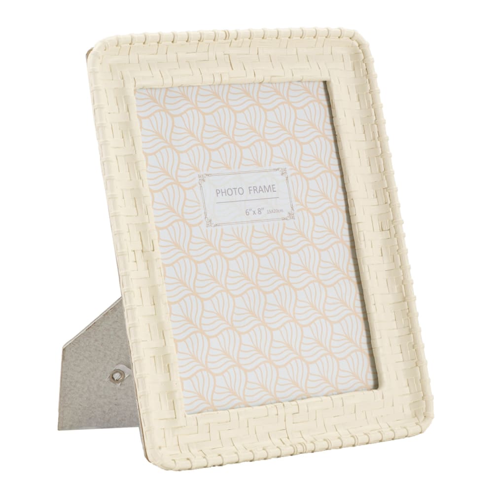 Cadre photo en résine imitation bambou beige cm 20,5x2x25,5