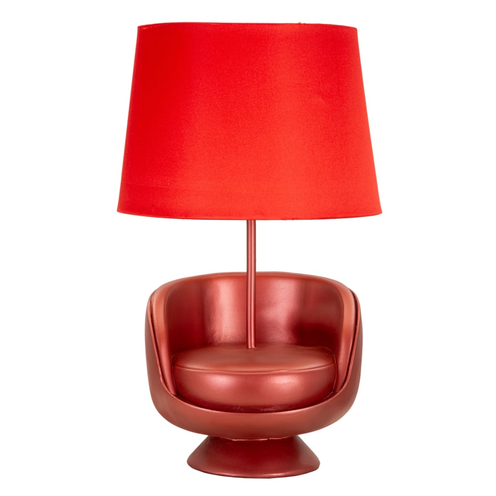 lampe de table fauteuil - rouge