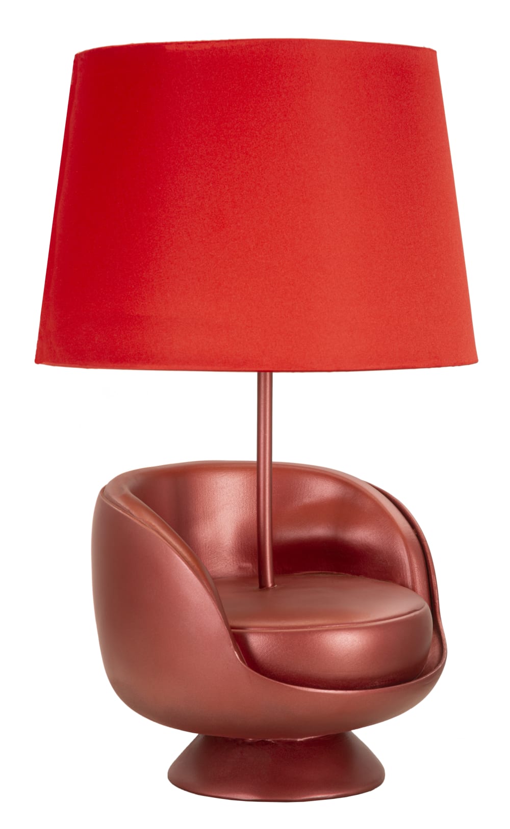 Lampe de table fauteuil en résine rouge ø 26x43 cm — vue 4