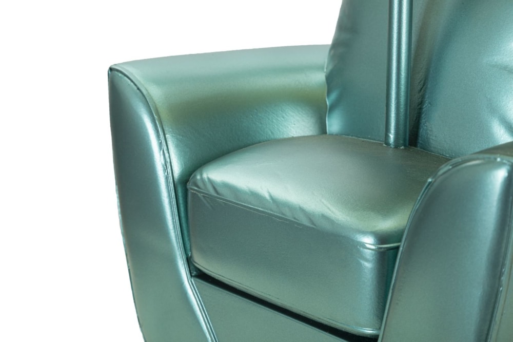 Lampe de table fauteuil en résine bleu Ø 26x43 cm — vue 4