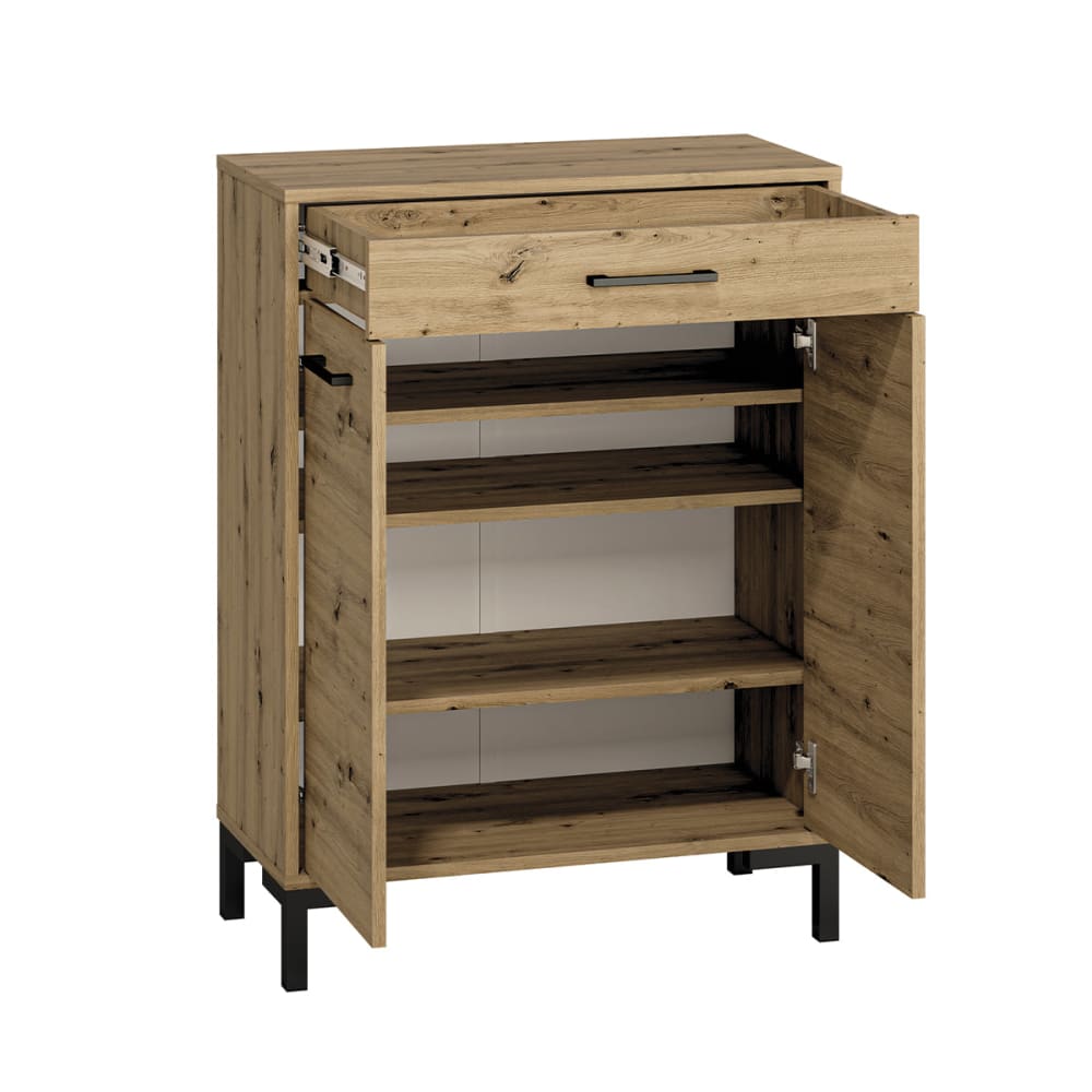 Schuhmöbel 2 Türen 1 Schublade Melaminiert Holz - Maisons Du
