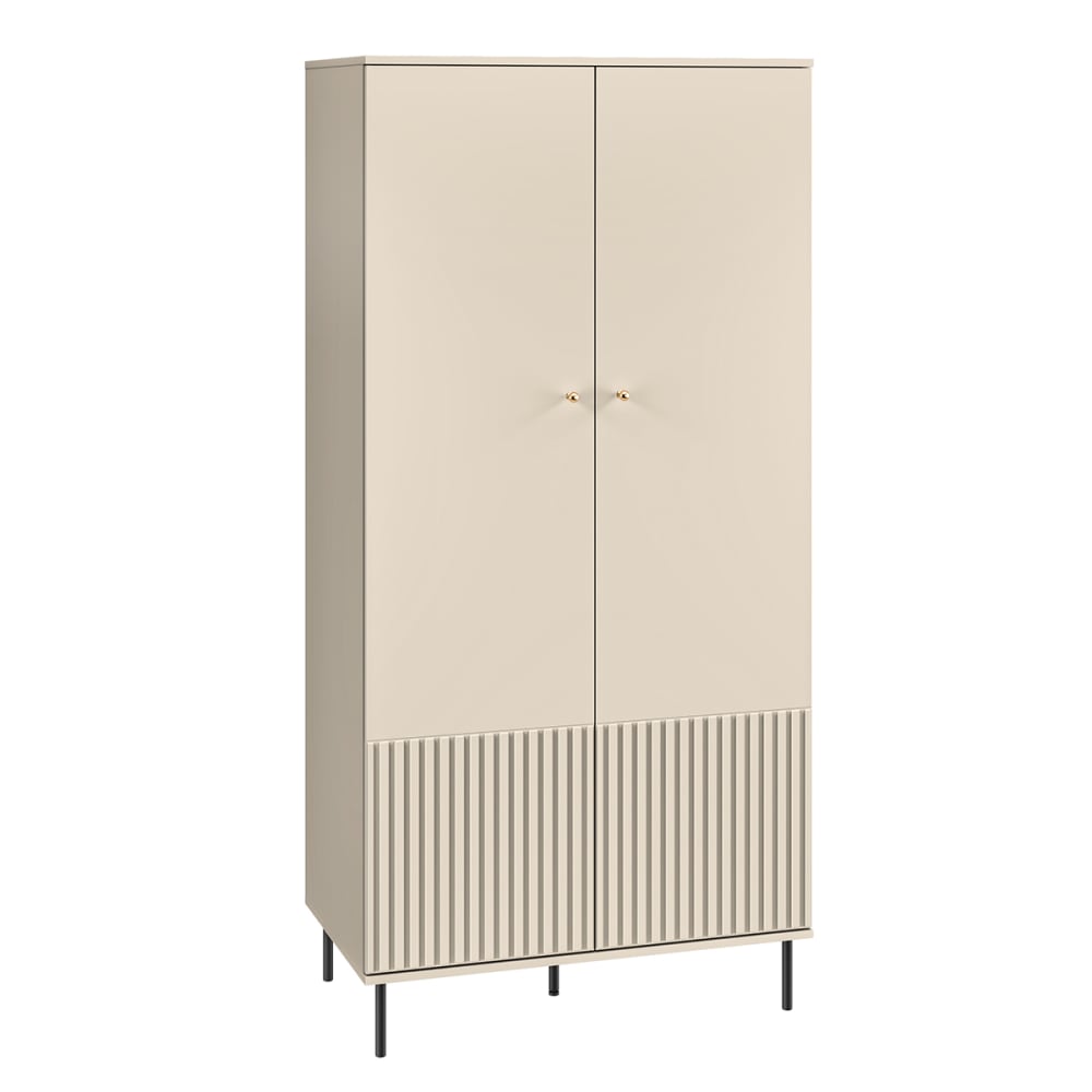 Armoire 2 portes stratifiés beige