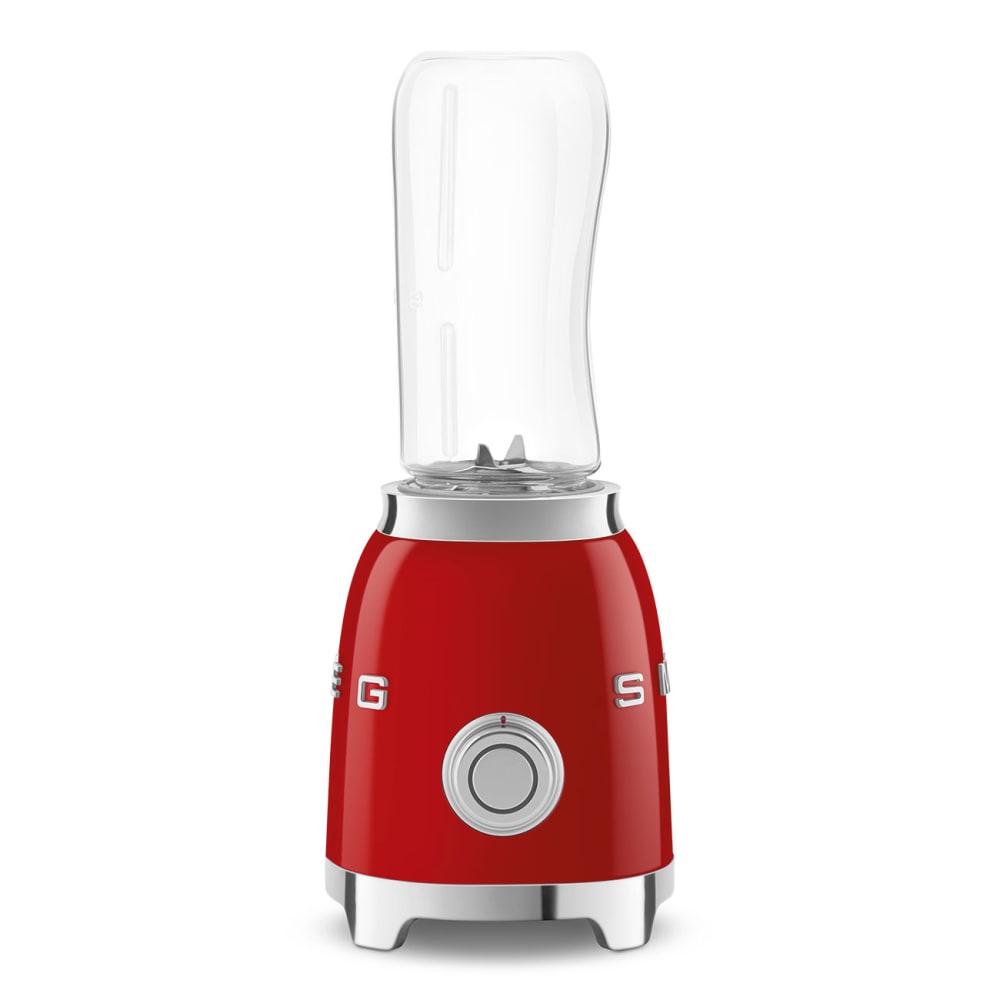 Mini blender vintage rouge + 1 bouteille Smeg