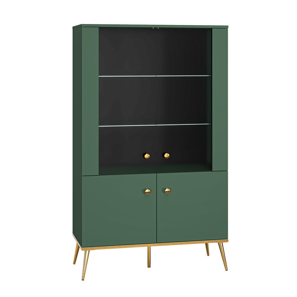 Vaisselier 4 portes mélaminé vert