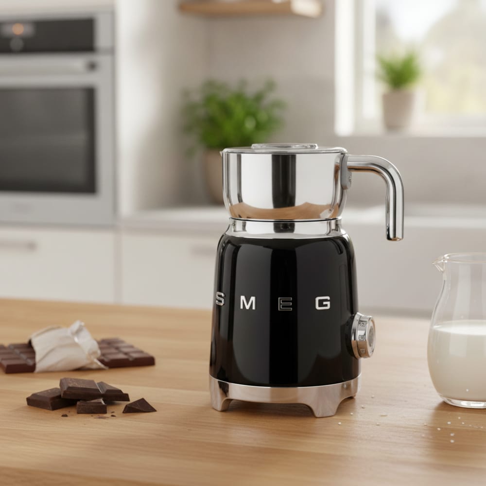 Mousseur à lait / chocolatière vintage noir smeg - Maisons du Monde