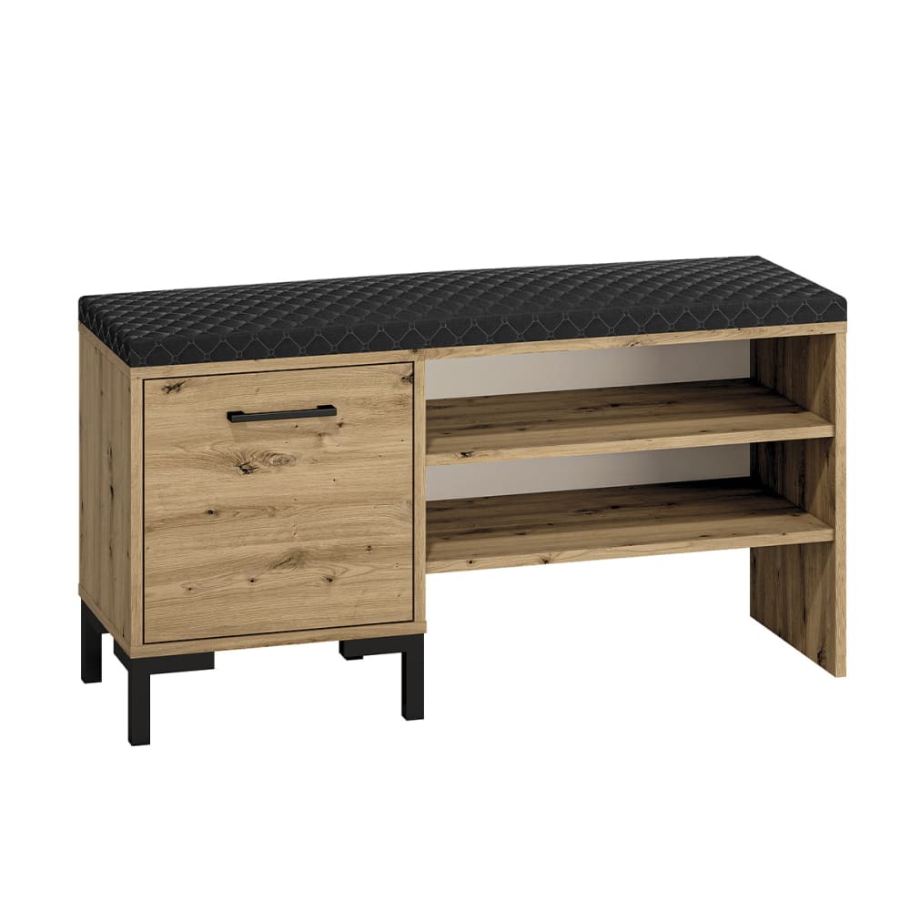 Petits meubles Sitzbank Schuhmöbel 1 Tür Melaminiert Holz Braun Spanplatte