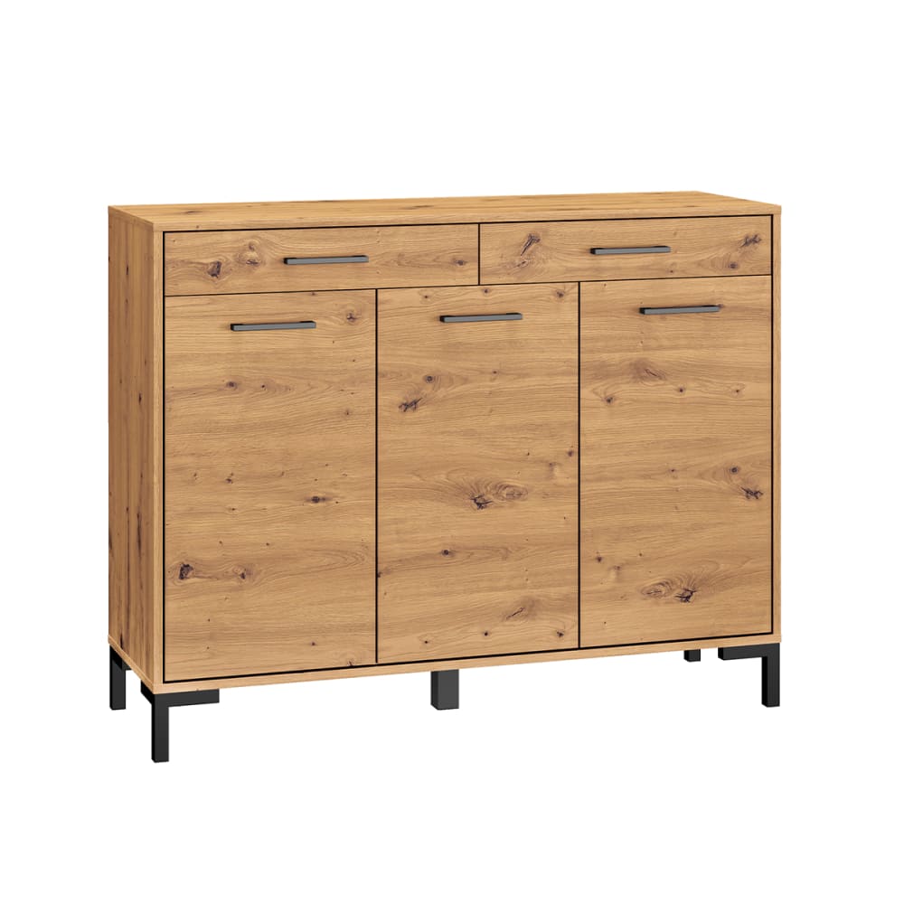 Meuble à chaussure 3 portes 2 tiroirs stratifiés beige