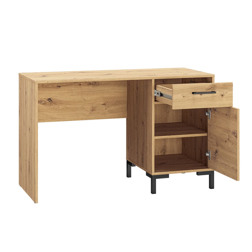 Bureau 1 porte 1 tiroir mélaminé marron - Maisons du Monde