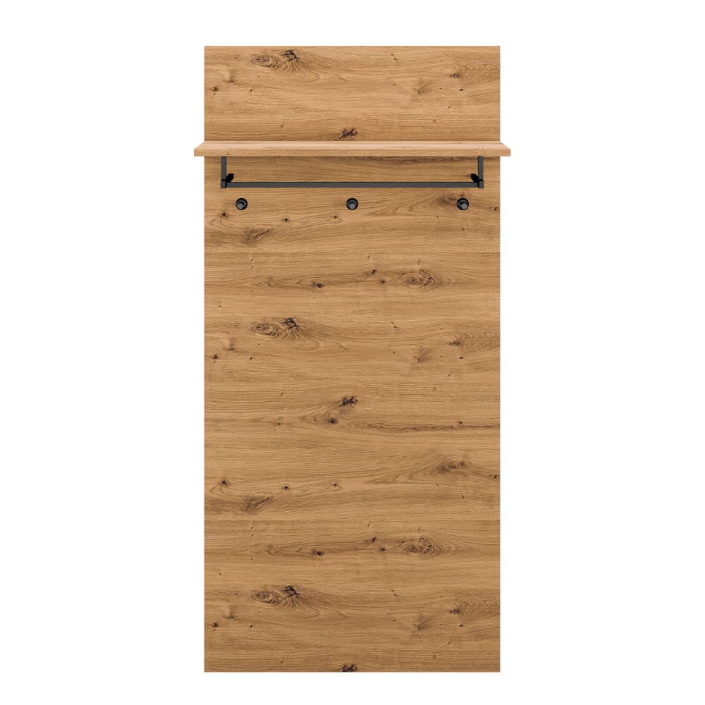 Porte-manteau mural 3 patères 1 étagère stratifiés beige