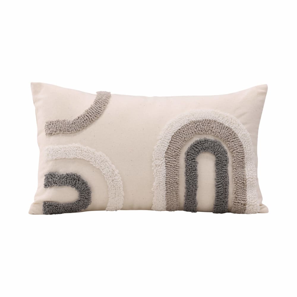Mobili Rebecca Kissenbezug aus Polyester und Baumwolle Beige 50x30 cm Weiß Baumwolle