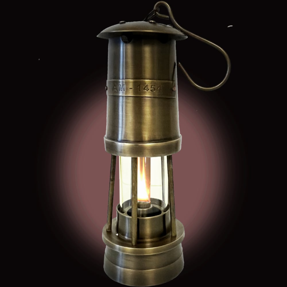 Lampe de mineur décorative en laiton vieilli 22 cm - Maisons du Monde
