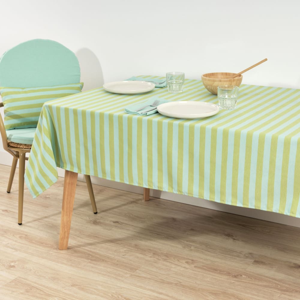 Fleckabweisende Tischdecke aus Baumwolle mehrfarbig 300x160 cm -