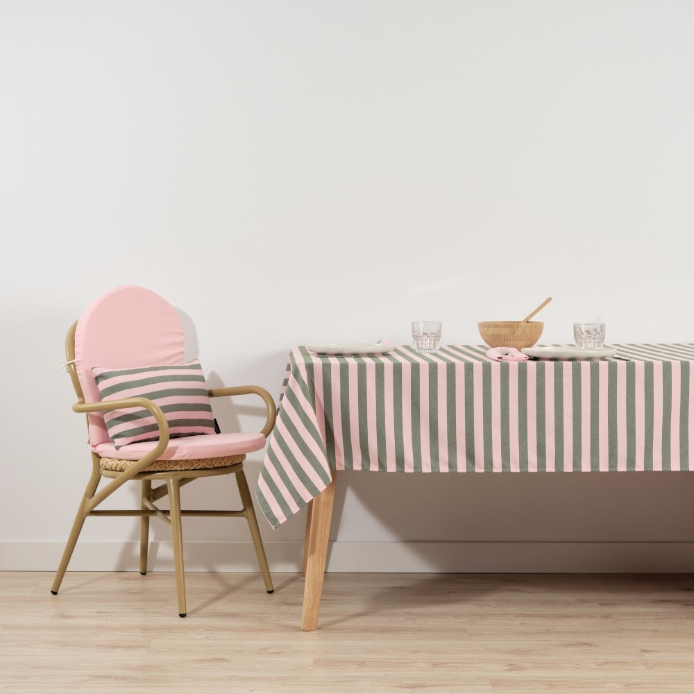 Fleckabweisende Tischdecke aus Baumwolle mehrfarbig 160x160 cm -