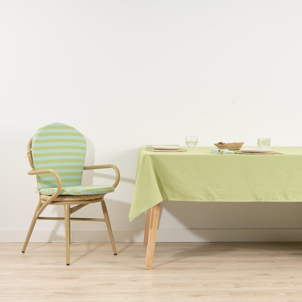 Muare Home Fleckabweisende Tischdecke aus Baumwolle grün 160x160 cm style modern - Baumwolle