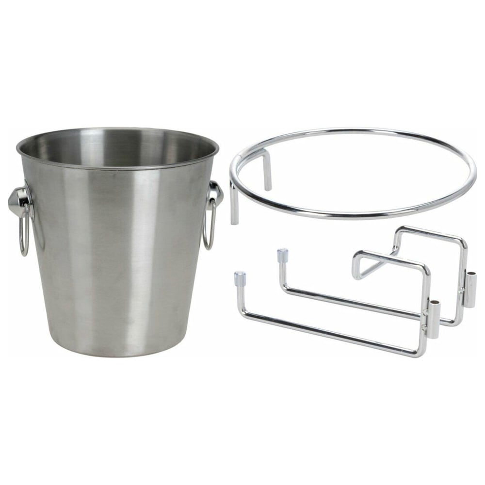 Seau + porte seau à champagne de table en inox